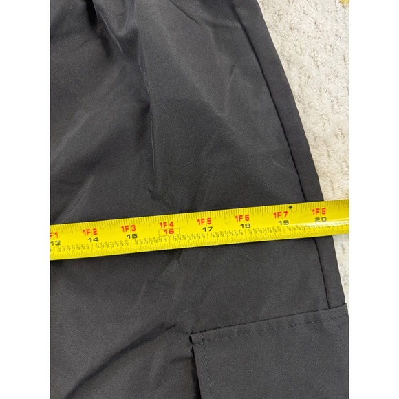Shein Women's Black Cargo Pants Wide M Leg High Waist Drawstring Casual Trousers - Picture 5 of 9